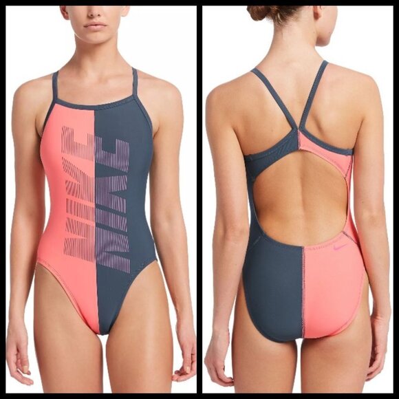 💕NIKE💕 Rift Racerback Cut Out One Piece Swimsuit - Picture 1 of 16